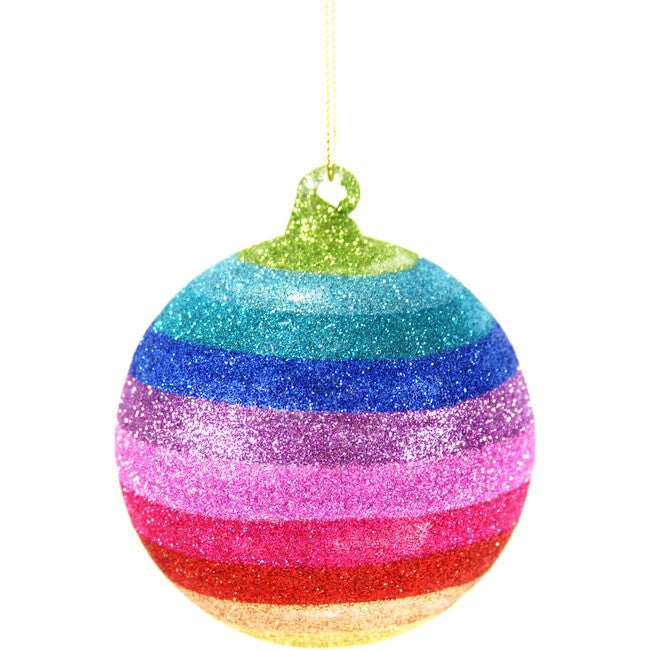 Glitter Rainbow Ball Ornament
